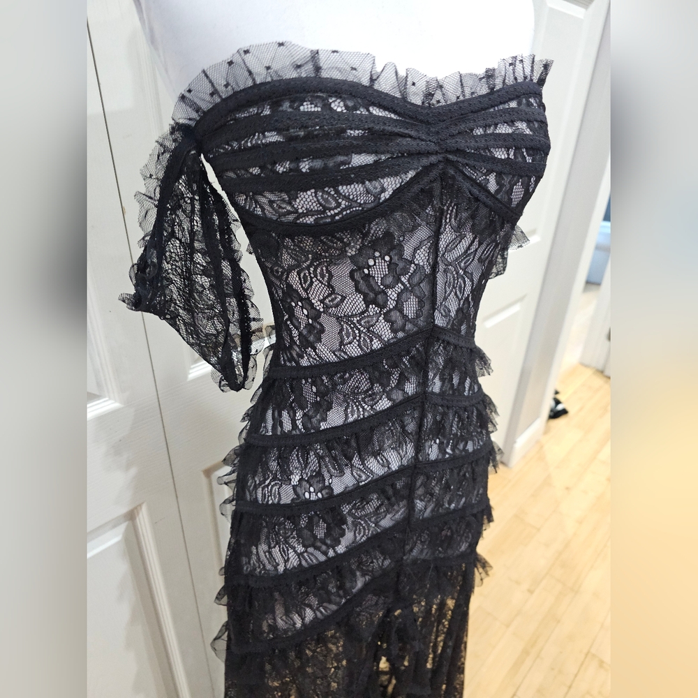 ★ISO★ Dolls Kill Unholy Unearthed Beauty Black Lace Maxi Dress ★ISO★ 🙏 SMALL - Picture 2 of 3